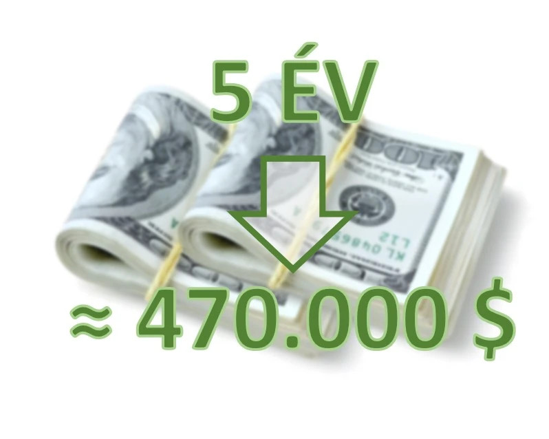 Tőkeszámla technikai díja 1x100 USD -  Várható Vagyonod a képen!
